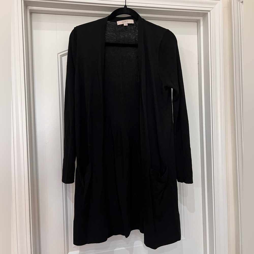 Women's Black long Cardigan
